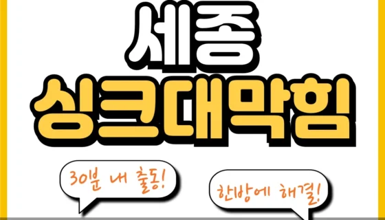 세종싱크대막힘