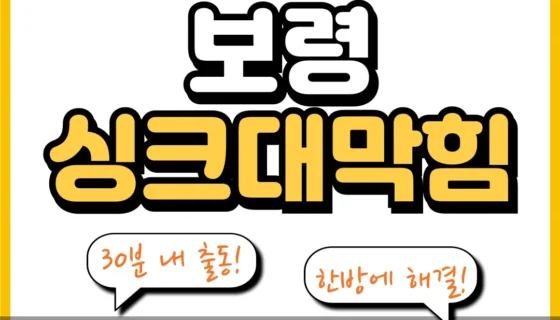 보령싱크대막힘