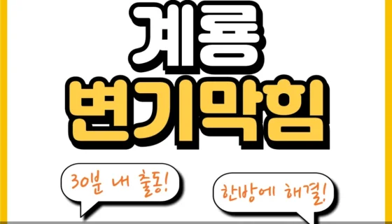 계룡변기막힘