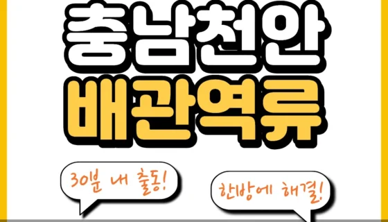 충남천안배관역류