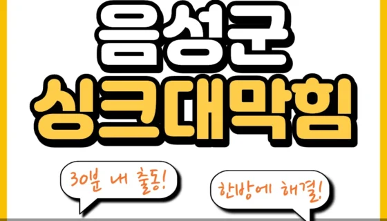 음성군싱크대막힘