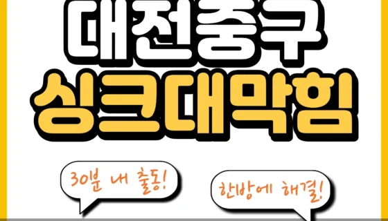 대전중구싱크대막힘