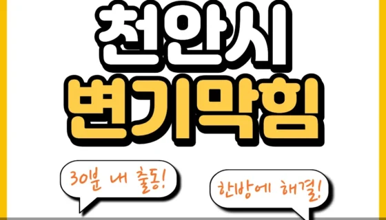 천안시변기막힘