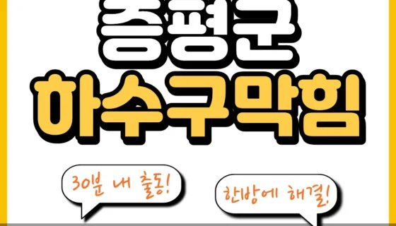 증평군하수구막힘