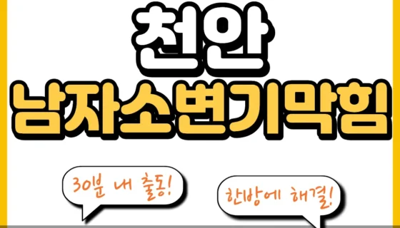 천안남자소변기막힘