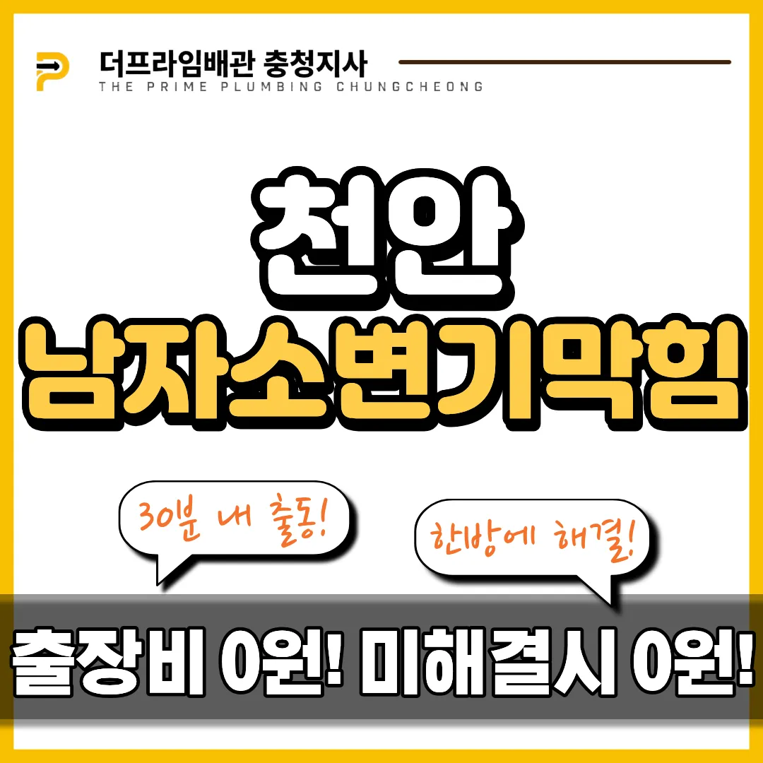 천안남자소변기막힘