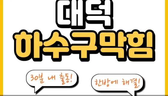 대덕하수구막힘