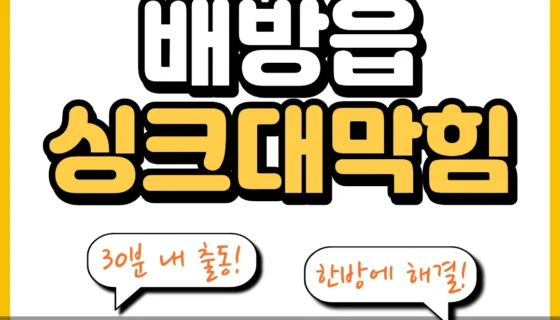 배방읍싱크대막힘