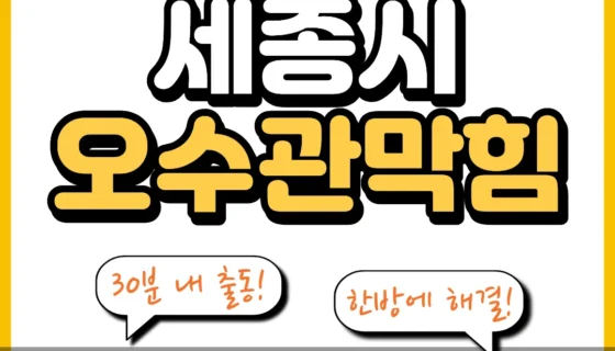 세종시오수관막힘