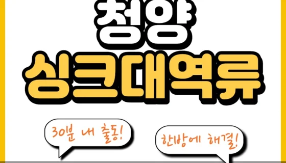 청양싱크대역류